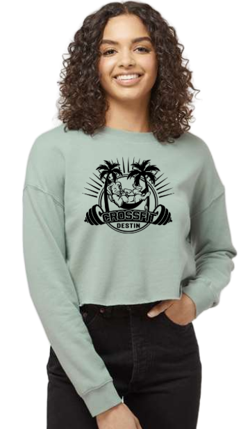 CF Destin - Fall 26 Lion Design LADIES Cropped Crewneck Sweatshirt