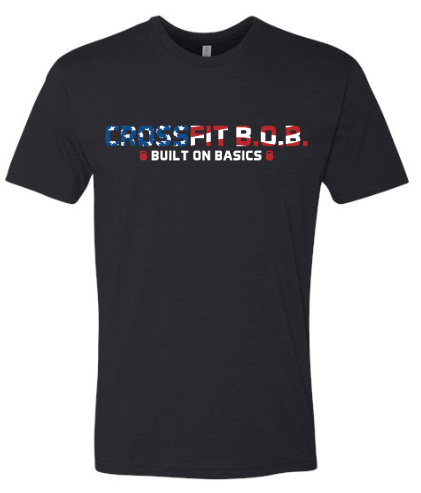 CrossFit B.O.B - Flag Design Spring 25 SS Unisex Tee *Avail. In 3 Color Options