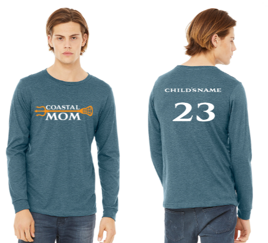 Coastal Mom - LS Unisex SS Tee (Customized Back)