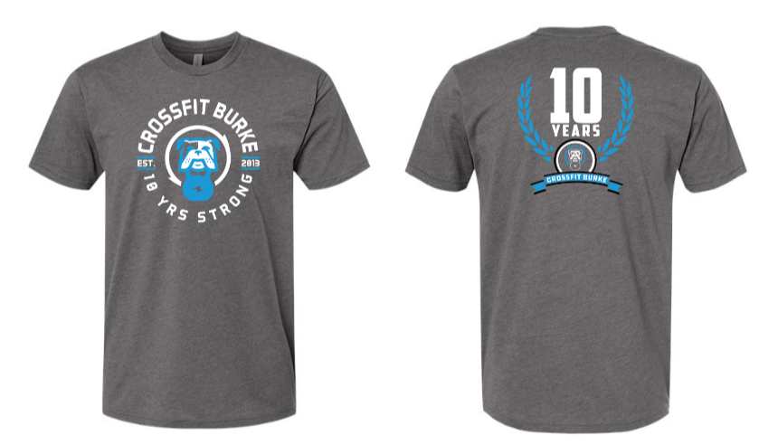 CrossFit Burke - 10 Year Anniv. Unisex SS Tee *Avail. In 2 Color Options