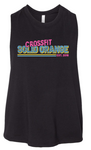CF Solid Orange- Spring 25 Ladies Cropped Racerback *Avail. In 3 Color Options