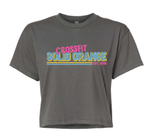 CF Solid Orange - Spring 25 Women's Crop Tee *Avail. In 3 Color Options