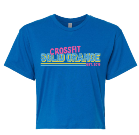 CF Solid Orange - Spring 25 Women's Crop Tee *Avail. In 3 Color Options