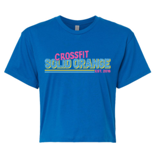 CF Solid Orange - Spring 25 Women's Crop Tee *Avail. In 3 Color Options