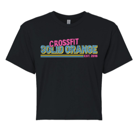 CF Solid Orange - Spring 25 Women's Crop Tee *Avail. In 3 Color Options
