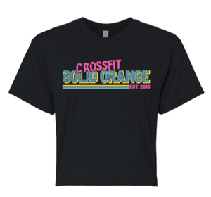CF Solid Orange - Spring 25 Women's Crop Tee *Avail. In 3 Color Options