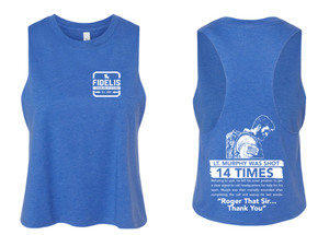 Fidelis - Murph 25 Ladies Cropped Racerback *Avail. In 2 Color Options