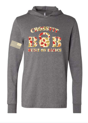 CrossFit B.O.B - Fall 25 Leaf Design LS Hooded Unisex Tee *Avail. In 2 Color Options