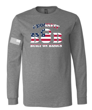 CrossFit B.O.B - Fall 25 Flag Design LS Unisex Tee *Avail. In 3 Color Options