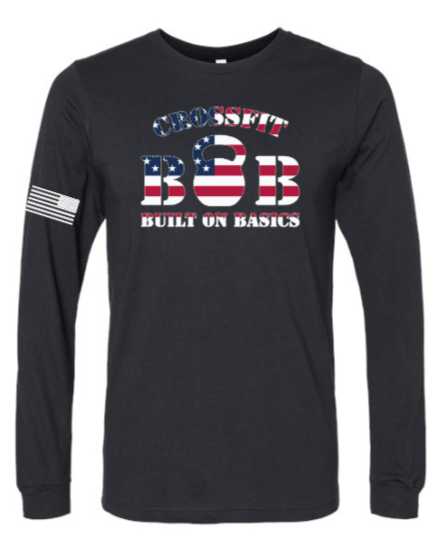CrossFit B.O.B - Fall 25 Flag Design LS Unisex Tee *Avail. In 3 Color Options