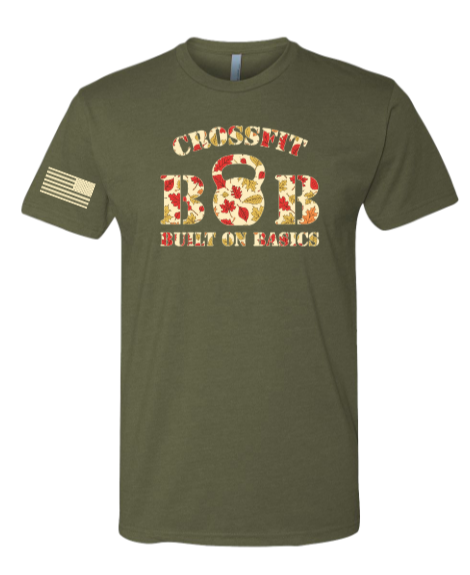 CrossFit B.O.B - Fall 25 Leaf Design SS Unisex Tee *Avail. In 2 Color Options
