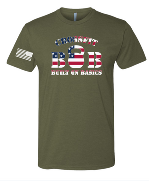 CrossFit B.O.B - Fall 25 Flag Design SS Unisex Tee *Avail. In 4 Color Options