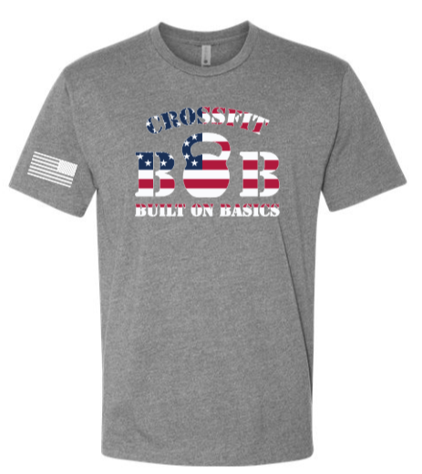 CrossFit B.O.B - Fall 25 Flag Design SS Unisex Tee *Avail. In 4 Color Options