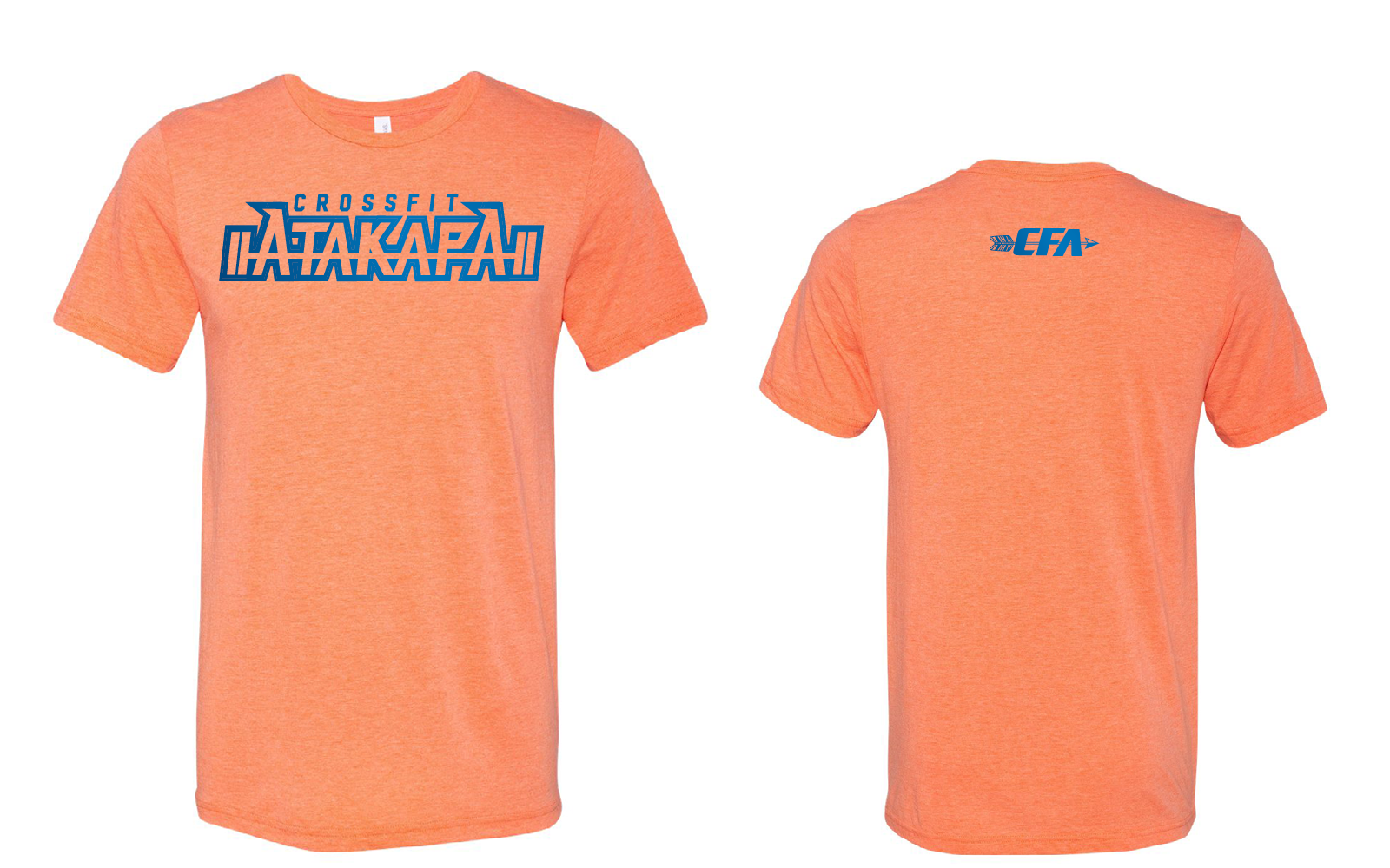 CrossFit Atakapa:  Ice Blue & Orange Tee