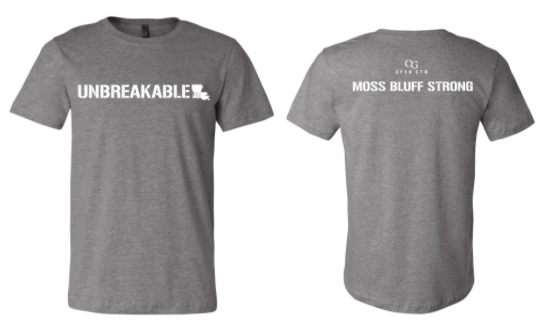 Open Gym - Moss Bluff Strong Adult Unisex Deep Heather Tee