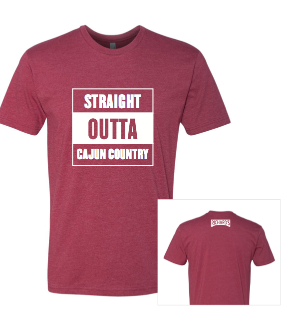 Straight Outta Cajun Country Cardinal Red Tshirt