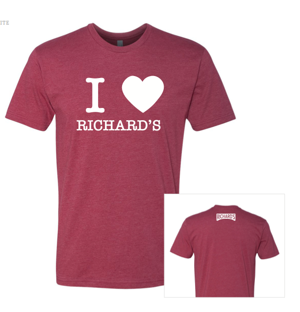 I Heart Richard's Cardinal Red Tshirt