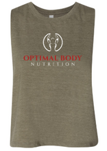 Optimal:  Ladies Cropped Racerback Tank *Available in Multiple Color Options