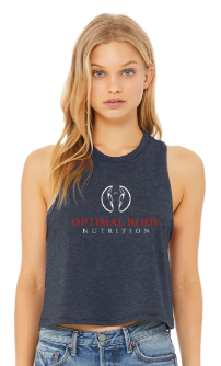 Optimal:  Ladies Cropped Racerback Tank *Available in Multiple Color Options