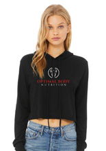 Optimal:  Ladies Cropped Long Sleeve Hoodie *Available in 2 Color Options
