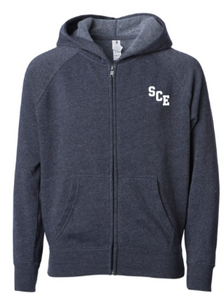SCE - Youth Full Zip Hooded Sweatshirt *Available in 2 Color Options