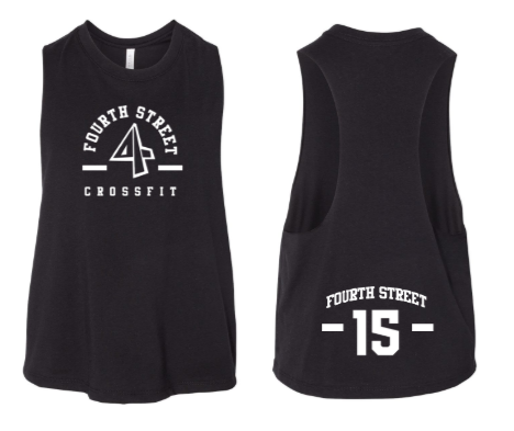 Employee - 4th Street:  Ladies Cropped Racerback *Available in 5 Color Options