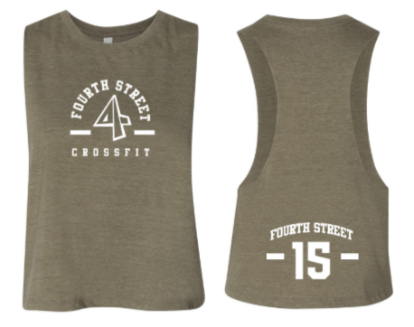 4th Street:  Ladies Cropped Racerback *Available in 5 Color Options