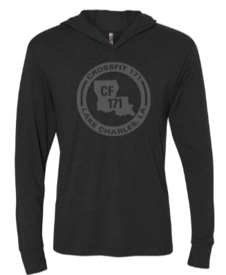 Crossfit 171:  Tonal Long Sleeve Hooded Tee