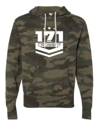 Crossfit 171:  Forest Camo Hooded Sweatshirt