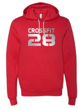 CrossFit 28 Metallic Silver Logo:  Unisex Sponge Fleece Hoodie *Available in 4 Color Options