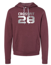 CrossFit 28 Metallic Silver Logo:  Unisex Sponge Fleece Hoodie *Available in 4 Color Options