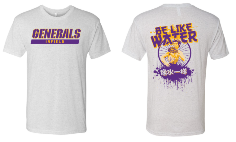 Generals Infield - White Fleck Adult Unisex Triblend Tee