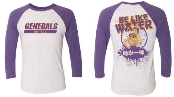 Generals Infield - Adult Unisex Triblend 3/4 Sleeve Raglan