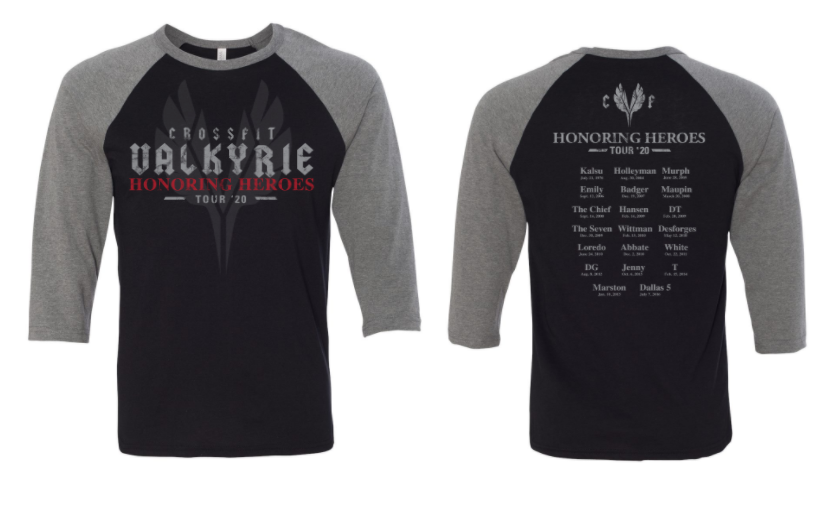 CrossFit Valkyrie Coaches - Honoring Heroes Tour Unisex Triblend 3/4 Sleeve Raglan