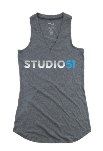 Studio 51:  Metallic Silver Logo Youth Tank