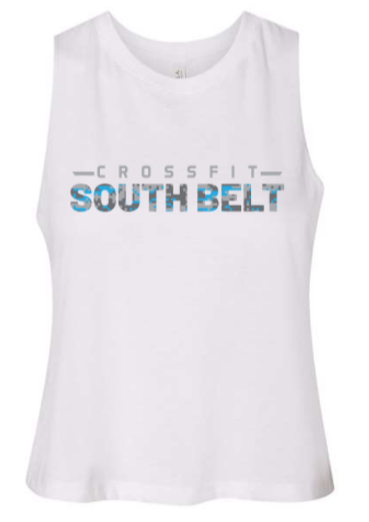 SouthBelt - Digi Camo Logo Cropped Racerback Tank *Avail. In 3 Color Options