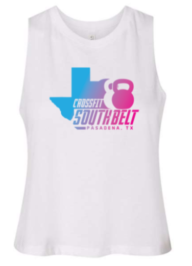 SouthBelt - Gradient Logo Cropped Racerback Tank *Avail. In 3 Color Options