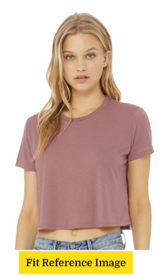 Unitee - Gradient Design Flowy Cropped Tee *Avail. In 2 Color Options