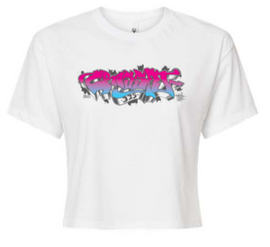 CrossFit 325 - Pink/Blue Gradient Logo Ladies Cropped Tee *Avail. In 2 Color Options