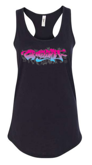 CrossFit 325 - Pink/Blue Gradient Logo Racerback Tank *Avail. In 2 Color Options