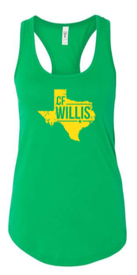 CrossFit Willis - TX State Logo Racerback Tank *Avail. In 5 Color Options