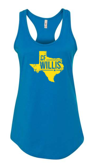 CrossFit Willis - TX State Logo Racerback Tank *Avail. In 5 Color Options